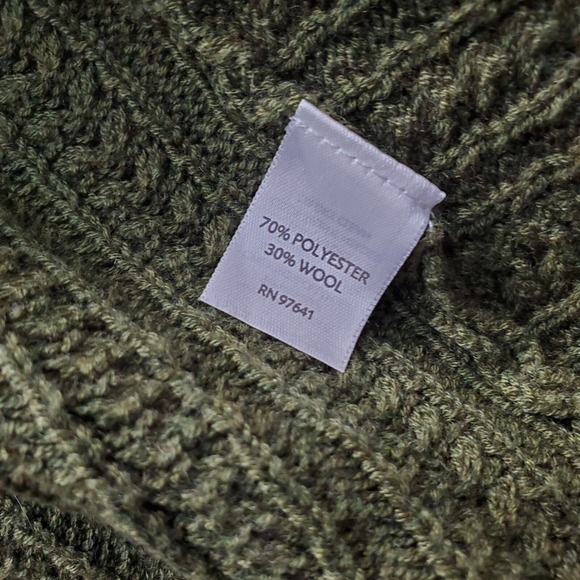 J. Jill Cardigan Poncho Womens Small Green Knitted Sleeveless Hi‎ Low Open Front - Picture 5 of 6